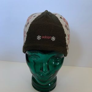 Adopt Wool Beanie with Winter Pattern